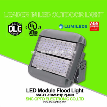 UL DLC Listed 120 Watt LED Outdoor Flood Light with Short / Long Bracket Mounting